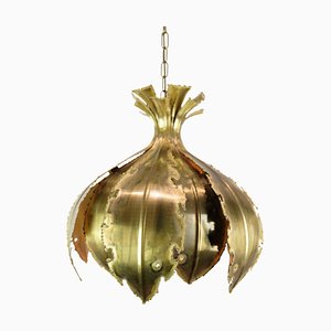 Ceiling Lamp in Brass attributed to Sven Aage Holm Sørensen, 1960s-UY-1813958