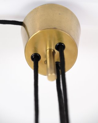 Ceiling Lamp in Brass with Counterweight Pendant attributed to Lyfa, 1960s-UY-1813960