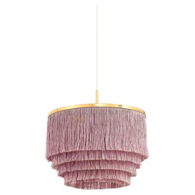 Ceiling Lamp in Brass with Silk Fringes attributed to Hans-Agne Jakobsson, 1960s-SC-1819607