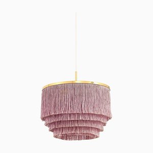 Ceiling Lamp in Brass with Silk Fringes attributed to Hans-Agne Jakobsson, 1960s-SC-1819607