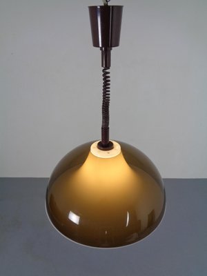 Ceiling Lamp in Brown & White Plastic from Stilux Milano, 1960s-RDW-843486