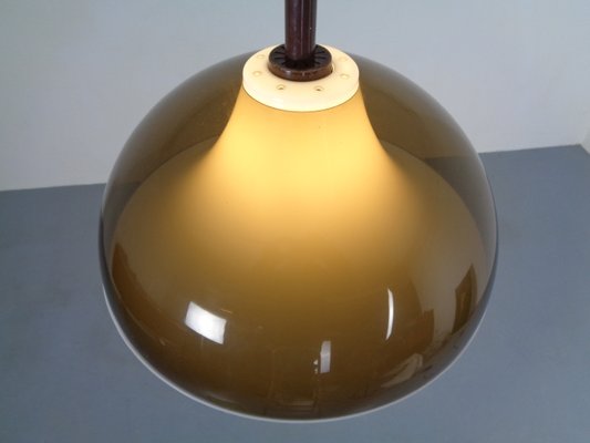 Ceiling Lamp in Brown & White Plastic from Stilux Milano, 1960s-RDW-843486