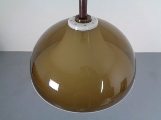 Ceiling Lamp in Brown & White Plastic from Stilux Milano, 1960s-RDW-843486