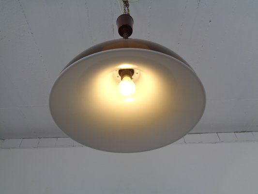 Ceiling Lamp in Brown & White Plastic from Stilux Milano, 1960s-RDW-843486