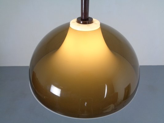 Ceiling Lamp in Brown & White Plastic from Stilux Milano, 1960s-RDW-843486