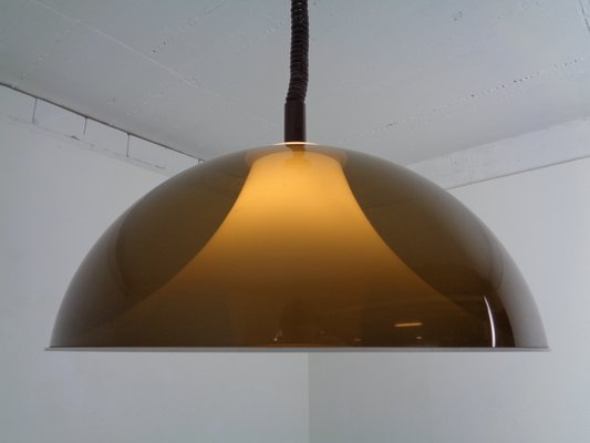 Ceiling Lamp in Brown & White Plastic from Stilux Milano, 1960s-RDW-843486