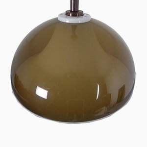 Ceiling Lamp in Brown & White Plastic from Stilux Milano, 1960s-RDW-843486