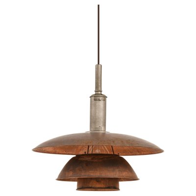 Ceiling Lamp in Copper and Nickel-Plated Steel attributed to Poul Henningsen, 1920s-SC-1819609