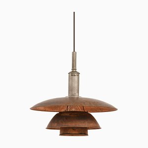 Ceiling Lamp in Copper and Nickel-Plated Steel attributed to Poul Henningsen, 1920s-SC-1819609