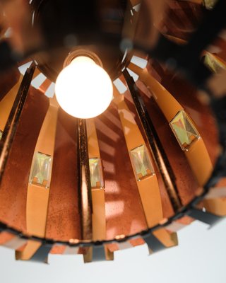 Ceiling Lamp in Copper by Verner Schou for Coronell Elektro, 1970s-UY-1813957