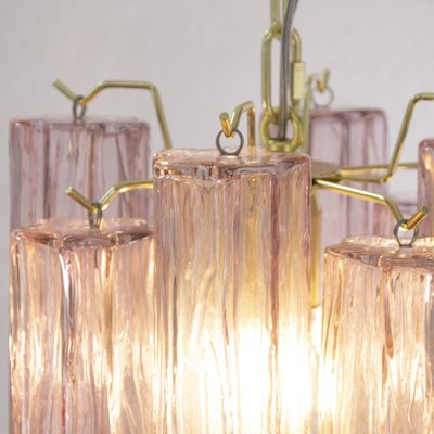 Ceiling Lamp in Glass Trunks Amethyst Color of Murano, 1990s-MPO-1722205