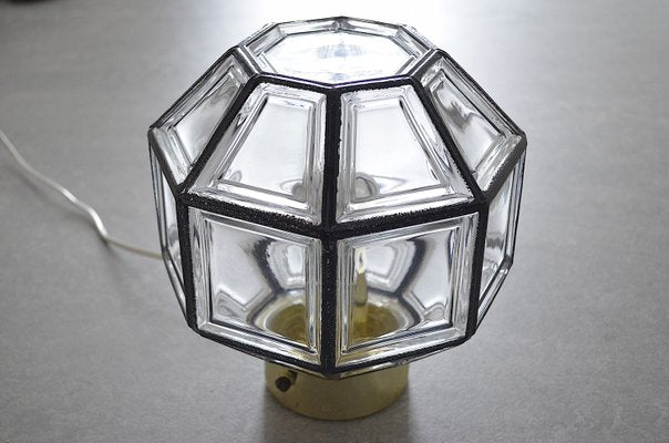 Ceiling Lamp in Iron & Clear Glass from Limburg, 1960s-OV-935341