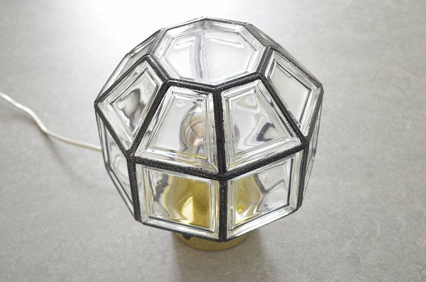 Ceiling Lamp in Iron & Clear Glass from Limburg, 1960s-OV-935341