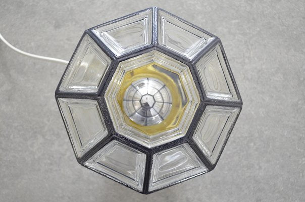 Ceiling Lamp in Iron & Clear Glass from Limburg, 1960s-OV-935341