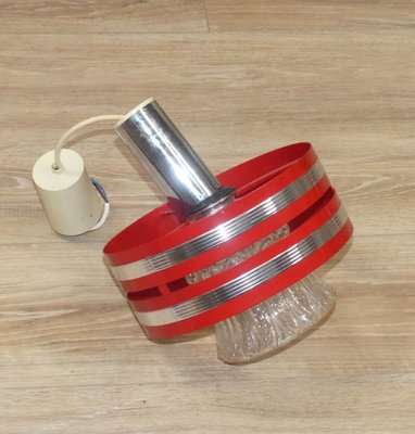 Ceiling Lamp in Metal & Glass, 1970s-AFE-1755684