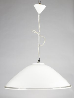 Ceiling Lamp in White Milk Glass, 1990s-RAQ-876486