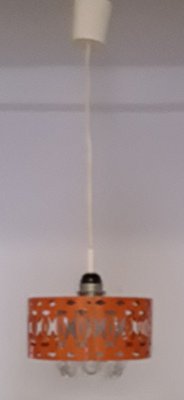 Ceiling Lamp with Clear Glass Shade, 1970s-HOI-828378