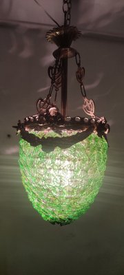 Ceiling Lamp with Murano Crystal Flowers, Italy, 1960s-RGF-1367195