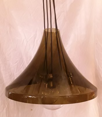 Ceiling Lamp with Translucent Tinted Plastic Funnel, 1970s-HOI-1091503