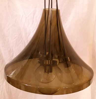 Ceiling Lamp with Translucent Tinted Plastic Funnel, 1970s-HOI-1091503