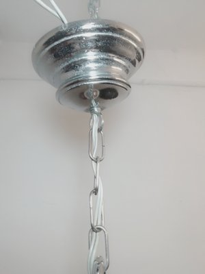 Ceiling Lamp with White Opal Glass Lampshade, 1970s-RGF-698849