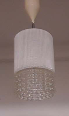 Ceiling Lamp with White Painted Relief Shade, 1970s-HOI-784307