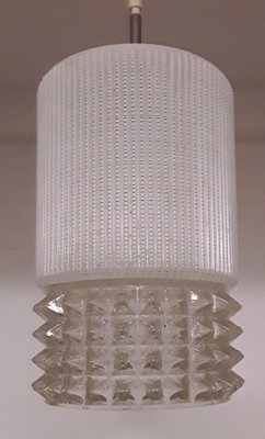 Ceiling Lamp with White Painted Relief Shade, 1970s-HOI-784307