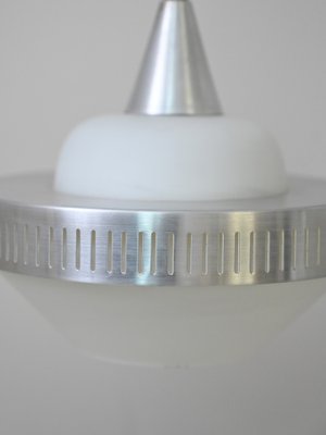 Ceiling Lamps in Glass and Metal, 1960s, Set of 2-QWP-1737477