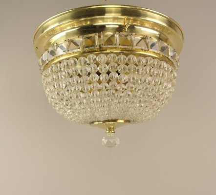 Ceiling Light in Brass with Glass Beads from Bakalowits & Söhne, 1950s-KDB-1794425