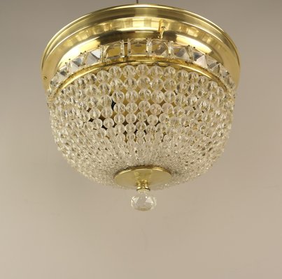 Ceiling Light in Brass with Glass Beads from Bakalowits & Söhne, 1950s-KDB-1794425