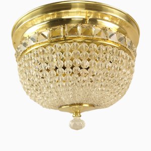 Ceiling Light in Brass with Glass Beads from Bakalowits & Söhne, 1950s-KDB-1794425