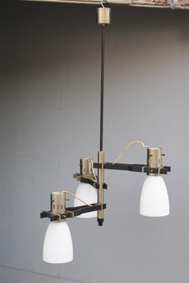 Ceiling Light in Nickel & Glass from Stilnovo, 1960s-EH-1702311