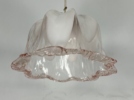 Ceiling Light in Pink and White Murano Glass from La Murrina, Italy, 1970s-OT-1764726