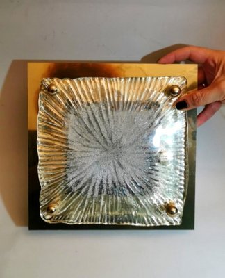 Ceiling or Wall Light in Steel & Glass from La Murrina, 1970s-QRS-727743