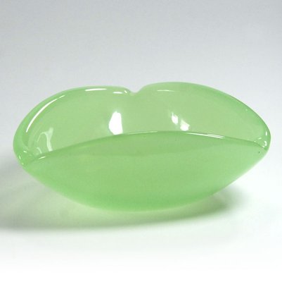 Celadon Opaline Glass Ashtray from Fratelli Ferro, 1960s-GIW-1794611