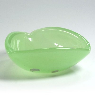 Celadon Opaline Glass Ashtray from Fratelli Ferro, 1960s-GIW-1794611