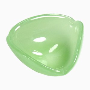 Celadon Opaline Glass Ashtray from Fratelli Ferro, 1960s-GIW-1794611