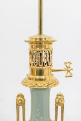 Celadon Porcelain and Gilded Bronze Table Lamps, 1880s, Set of 2-CEJ-1807399