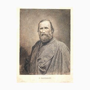 Celestino Turletti, Portrait of Giuseppe Garibaldi, Lithograph, 19th Century-ZCI-1775915