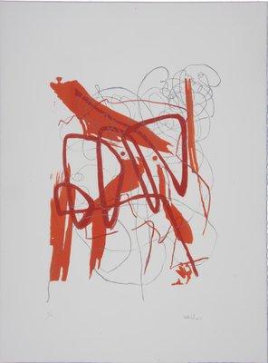 Celia Eid, Rouge et Ligne, 2017, Lithograph-CHG-2037638