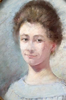 Céline-Alice Winter-Schahl, Portrait of a Young Woman, 1919, Pastel Artwork, Framed-XNH-1808008