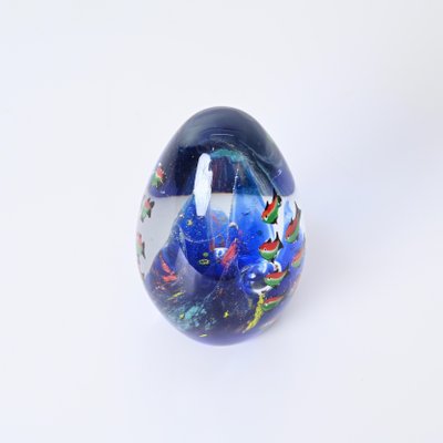 Cenedese Artistic Handmade Egg Aquarium Murano Glass Sculpture, Italy, 1960s-JDR-1725989