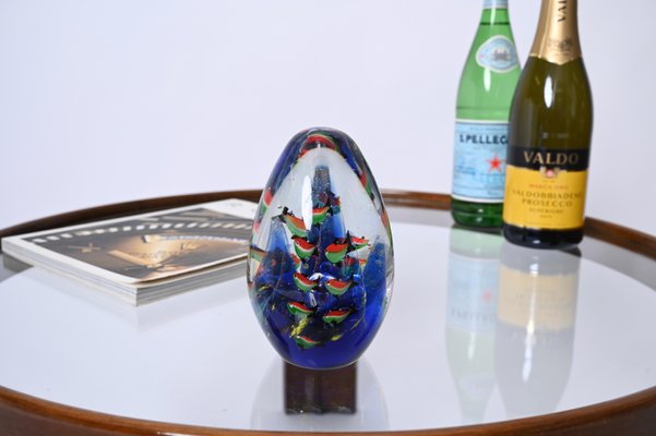 Cenedese Artistic Handmade Egg Aquarium Murano Glass Sculpture, Italy, 1960s-JDR-1725989