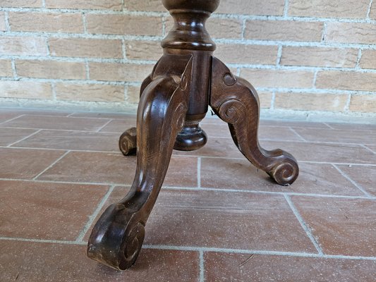 Center Table in Mahogany and Walnut with Maple Inlays, Italy, 1980s-ZUW-1799552