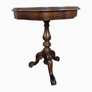 Center Table in Mahogany and Walnut with Maple Inlays, Italy, 1980s-ZUW-1799552