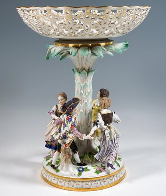 Centerpiece with Dancing Gardener Children by Johann Joachim Kaendler for Meissen, 1860s-EMT-1757308