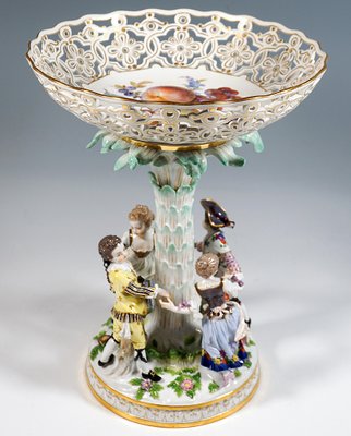 Centerpiece with Dancing Gardener Children by Johann Joachim Kaendler for Meissen, 1860s-EMT-1757308