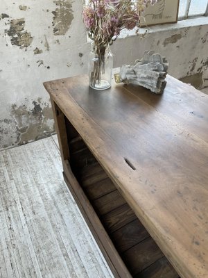 Central Shop Counter or Island in Walnut, 1890s-LCU-1406452