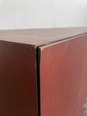 CEO Cube Leather Cabinet by Lella & Massimo Vignelli for Poltrona Frau, Italy, 1990s-EHE-1285985