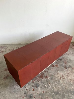 CEO Cube Leather Cabinet by Lella & Massimo Vignelli for Poltrona Frau, Italy, 1990s-EHE-1285985